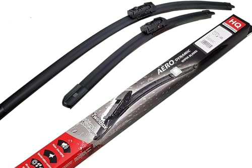 HQ AUTOMOTIVE Wiper Blades for TOYOTA Prius (2015-onwards) | 2-piece front set, 28 in + 16 in, pre-installed Top Lock connector, graphite-coated rubber, rain sensor ready
