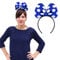 Oblique-Unique® Haarreifen mit großer Schleife in Blau Weiß
