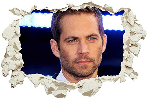 Unified Distribution Fast and Furious Paul Walker - Wandtattoo mit 3D Effekt, Aufkleber für Wände und Türen Größe: 92x61 cm, Stil: Durchbruch