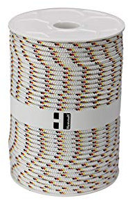 Hummelt® SilverLine-Rope Schot Seil Polyesterseil 6mm 100m weiß/schwarz/rot/gelb auf Rolle