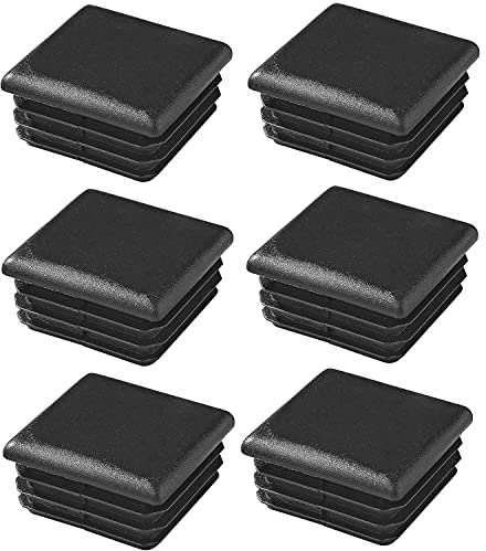 6x Endkappen Kunststoff Abschlußkappen Schutzkappen Stopfen Vierkant-Abdeckkappen 40x40mm