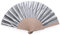 eBuyGB 1335214 Folding Handheld Pretty Hand Fan Wedding Party Accessory Pocket Sized Fan For Wedding Gift, Party Favors, DIY Decoration, Summer Holidays, Home Décor, Silver
