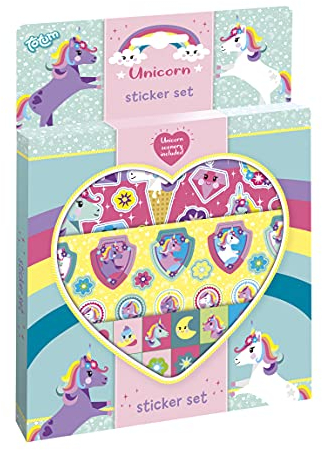 Set di adesivi Unicorno: crea il tuo magico mondo unicorno con diversi motivi come unicorni, diamanti e arcobaleni
