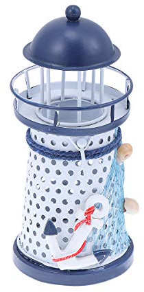 Vosarea Mediterraner Stil Eisen Leuchtturm Kerzenständer Teelichthalter Votivkerze Hochzeitsdekorationen Teelicht Ornamente