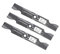 Lot de 3 lames de tondeuse à gazon de 45 cm pour Cub Cadet Zero Turn All Rounder 1050 / RZT 50