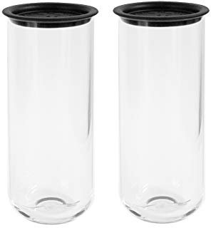 Set of 2 Dry Food Storage Containers with Lids 750ml Shatterproof Copolyester Carafe Wine Decanter Pasta Cereal Jars