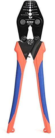 Herramienta de crimpado de cables iCrimp, alicates de crimpado con función de corte para pasacables, crimpado manual de terminales ovalados de aluminio de 0,3 mm a 3,5 mm y terminales de cables