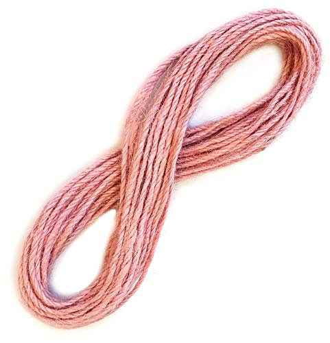 OWLBOOK 10 Meter Schnur Jute Kordel in Rosa zum Basteln und Dekorieren von Geschenken und zum Aufhängen von Adventskalender geeignet