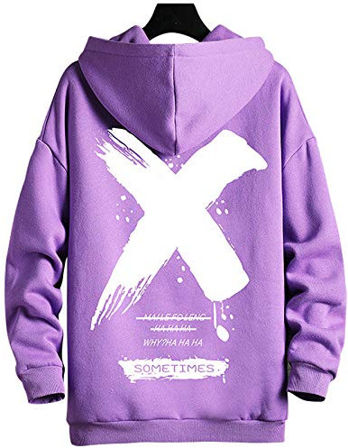 Moshtashio Felpa Uomo con Cappuccio Unisex Hip Hop a Maniche Lunghe Sweatshirt Pullover Uomo Felpe Stampa di Lettere Hoodie Uomo Autunno Inverno