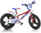 Dino Bikes Kinderfahrrad Jungen 14 Zoll mit Bremsen am Lenker Stützräder Rot Blau Weiss