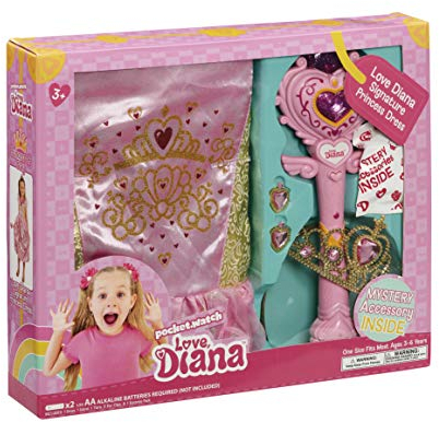 Goliath - Love Diana Kleid Prinzessin Einheitsgröße mit 2 Zubehörteilen Youtuber, Rosa, (919861.006)