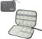 QIMEI-SHOP Cable Organiser Bag Portable Electronics Accessories Case Travel Waterproof Cable Storage Bag for USB Cable Drive SD Card Charger 24 * 16.5 * 1.8cm