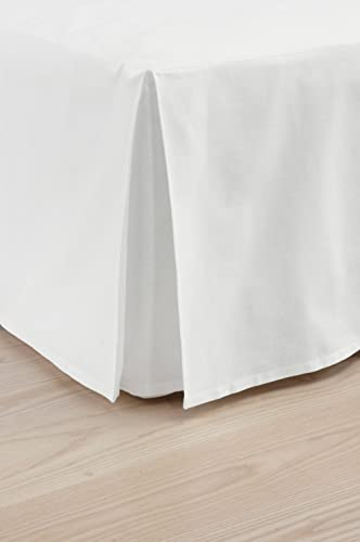 Jotex Colour Betthusse - 100% hochwertige Bio-Baumwolle Bettrock, Höhe 45 cm - Weiß, 120 x 200 cm