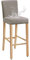 JUNZHE Barhocker-Bezüge, dehnbarer, Abnehmbarer, waschbarer Stuhlbezug für Kurze drehbare Esszimmerstuhl-Rückenlehne Stuhl Barhocker Stuhlhussen (Taupe,4er-Set)