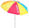 TIENDA EURASIA® Sombrilla de Playa Ø180 cm, Sombrilla Inclinable Antiviento, Protección Solar UV50, Revestimiento Plateado, Tubo de Aluminio Ø19/22 mm, Multicolor, Incluye Bolsa de Transporte