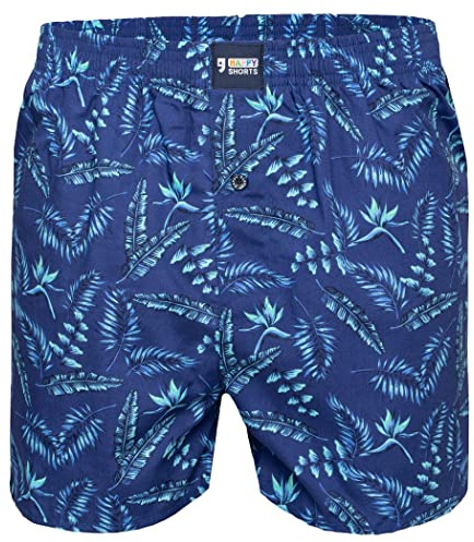 Happy Shorts Herren American Boxer Boxershorts Shorts Webboxer Hawaii, Farbe:Hawaii, Grösse:XL