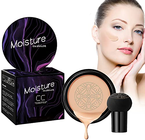 Pilzkopf Luftkissen CC Creme, BB Creme Moisturising Flüssige Grundierung Foundation Cover Concealer alle Haut Make-up, Primer Langlebig, Perfekte Abdeckung - Natürlich (#2)