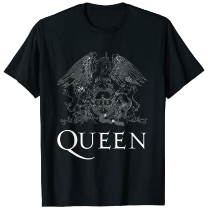 Logo Queen Official Classic Stemma Bianco Maglietta