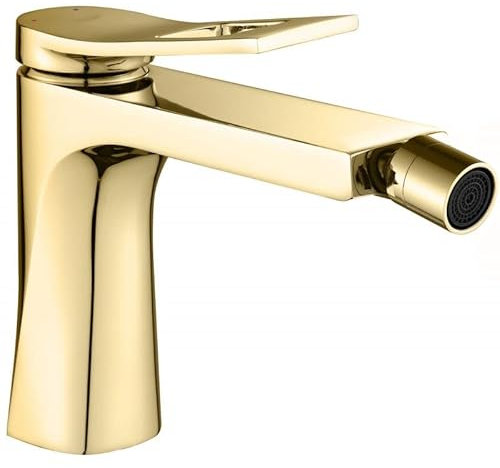 Rea SOUL GOLD RUBINETTO BIDET Miscelatore monocomando in Ottone per WC WC Bagno (Oro Chiaro)