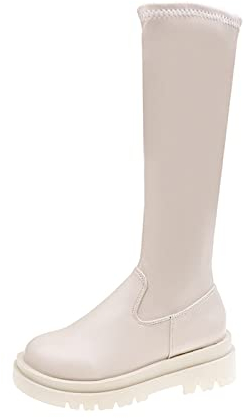 NOAGENJT stivali alti donna per polpacci larghi nero zip stivali di stivali moto donna 40 stivali pioggia bambina cowboy western scarpe ciabatte donna pelose sandali con tacco Beige #2 39