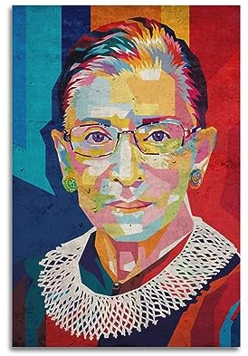 TeDe Ruth Bader Ginsburg Kunst Wohnzimmer Schlafzimmer Poster Gemälde Dekoratives Gemälde Druck Leinwand Wand 20 x 30 cm ungerahmt