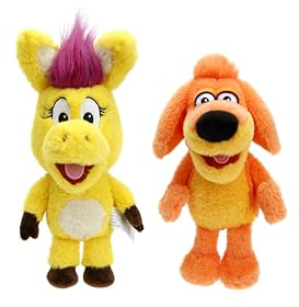 Jada Toys Donkey Hodie Plüschpuppe, 20,3 cm, Doppelpack mit Esel und Hund, Spielzeug für Kinder