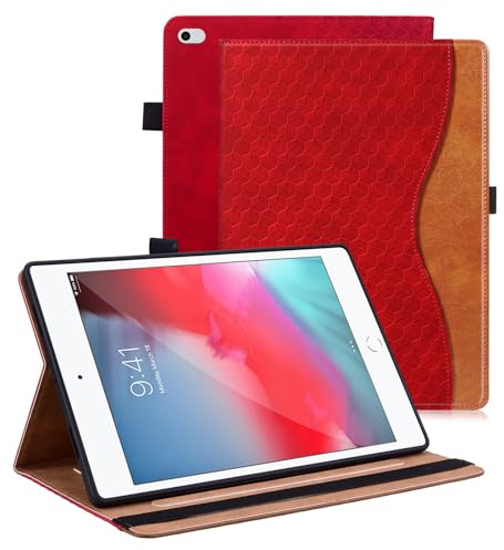 Vkooer PU Leather Case for iPad Mini 5 4 3 2 [Auto Wake/Sleep] 7.9 Inch Protective Cover With Stand Function - Red
