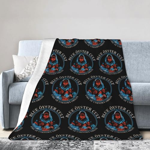 Blue Oyster Cult Ultraweiche Micro-Fleece-Decke, Rockband, große, Flauschige, warme Flanelldecke, Geburtstagsgeschenk, passend für Couch, Sofa, Schlafzimmer, Wohnzimmer,50x40