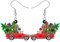 RAIDIN Acryl süße Weihnachten rot Pickup Truck baumeln Ohrringe für Damen Mädchen Teen Kinder Weihnachtsbaum LKW Auto Schmuck für Festival Dekorationen (Mehrere)