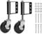 Tcatec 2 Pcs Gate Wheels, Spring Loaded Gate Caster, 4 inch Heavy Duty Rubber Wheel for Fence Wooden Gate with 330 Lbs Load Capacity