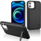 Gladgogo Coque de batterie pour iPhone 12/12 Pro, 6000 mAh, coque de charge portable avec béquille rechargeable, noir