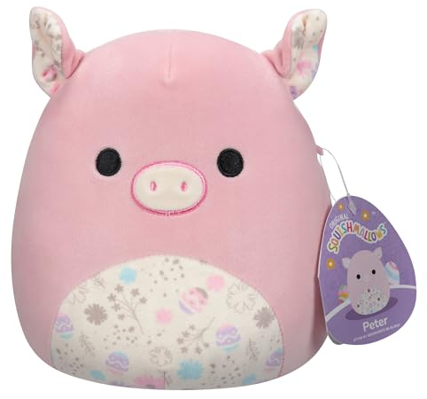 Squishmallows SQER00858 - Peter das rosa Schwein 19 cm, offizielles Jazwares Plüsch, superweiches Kuscheltier