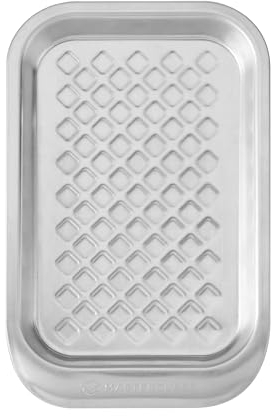 MasterClass Recycled Aluminum Small Baking Tray, Oven Baking Tray, 24 x 15cm, Stackable Bakeware | Superior Heat Distribution & Warp Resistant, Größe Unica
