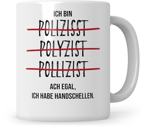 Sweetify Tasse Polizist lustig, Ich bin Polizist Geschenk Beruf, Geschenkidee Kaffeebecher Polizisten, Beruf Polizei Kaffeetasse