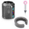 Filtro magnetico migliorato per asciugacapelli Dyson Supersonic HD01 HD03 HD08 HD15 HD15, con spazzola di ricambio (grigio metallizzato) WYWY.Wide