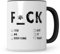 Sweetify Fuck Tasse - lustige Tasse zum ankreuzen - Kollegen Geschenk für Kollegin oder Kollege schwarzer Humor, Sarkasmu, Fuck You Becher