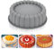 Heveer Moldes de Silicona Charlotte Redondos Molde para Tartas Reutilizable Formas para Bolos Molde Silicona Horno para Tarta de Queso Chocolate Pan 8 Pulgadas Gris