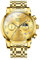 OLEVS Gold Armband Herren Großes Gesicht Multifunktion Chronograph Watches for Men Arabische Ziffern Mondphasen Edelstahl Herren Kleid Uhr Wasserdicht Leuchtend mit Datum Watches for Men