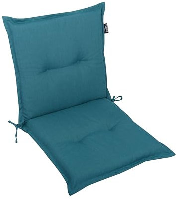LILENO HOME Gartenstuhl Auflagen als [1er Set - Niedriglehner] in Petrol - Bequeme Liegen als Sitzauflagen für Gartenmöbel - Stuhlkissen für Gartenstühle und Klappstühle MAR