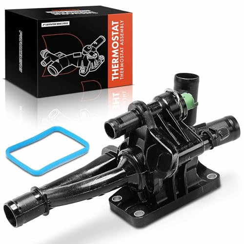 Frankberg Thermostat de Liquide de Refroidissement 2-Pôles Compatible avec Berlingo B9 Focus III C2 JM C4 LA Jumpy VF7 B-Max JK C-Max DM2 Ecosport Galaxy WA6 S-Max WA6 207 CC WD Remplacer# 9660660380