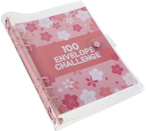 SHINEOFI 100-Tage-Spar-Challenge Geldspar-Ordner Mit Geldumschlägen Geldsparbuch Geldspar-Challenge-Buch Für Eine Intelligente Budgetierung