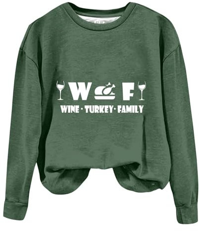 Abiti da donna Felpa da donna a maniche lunghe con scollo a barca Festival del Ringraziamento Inverno Autunno Abiti 2024, Y-147 Verde Lime, L