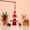 Einzigartige Stoff- und Strick-Zwerg-Ornamente für Weihnachtsbaum-Dekoration (e)