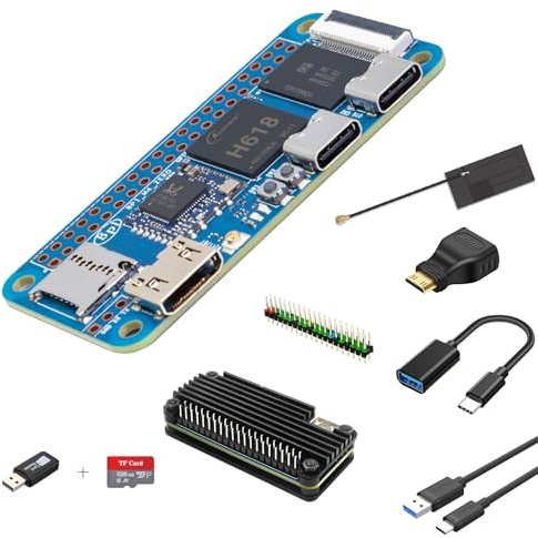 youyeetoo Banana Pi BPI-M4 Zero Einplatinencomputer, 4G RAM 32G eMMC, 1.5GHz Allwinner H618 Quad-Core CPU, Unterstützung 4K Display Run Ubuntu, Pi Zero 2 W Alternative (TF Card-Kit 2)