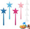 AUEFUDQ Set of 4 Magic Wand Salt and Pepper Shakers, Star-Shaped Wand for the Kitchen, Unknown Wand Salt and Pepper Shakers, Magic Wand Salt & Pepper Shakers, Salt and Pepper Shaker Set