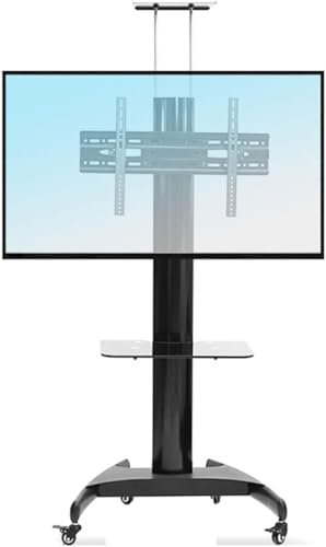 KJoBDwz Porta TV con Ruote Carrello TV Mobile su Ruote, Supporto for Carrello espositivo for impieghi gravosi, Supporto TV da 32 a 65 Pollici