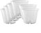 Lot de 5 pots de fleurs transparents avec trous de drainage, pour orchidées, plantes grasses, diamètre supérieur 17 cm (A)