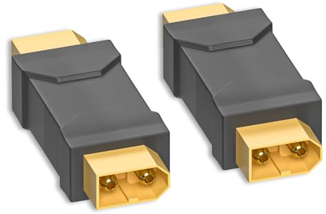 Cleqee XT60 Stecker auf Stecker Adapter Wireless Connector, 2 Stück | Konverter, Für RC FPV Auto Flugzeug Drohne, LiPo Akku