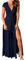 Robe De Soirée Femme DéColleté en V Profond- Robe Longue Manches Courtes à Taille Haute Fendue Maxi Robes Chic Et éLéGant pour Princesse Cocktail Bal De Promo Anniversaire CéRéMonie Dress