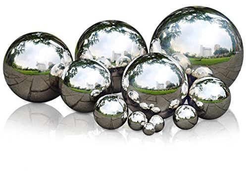 FUNOMOCYA Stainless Steel Float Ball 19Mm Mirror Polished Sphere Decorative Metal Ball for Garden Home Office Ornament and Outdoor Gazing Globe